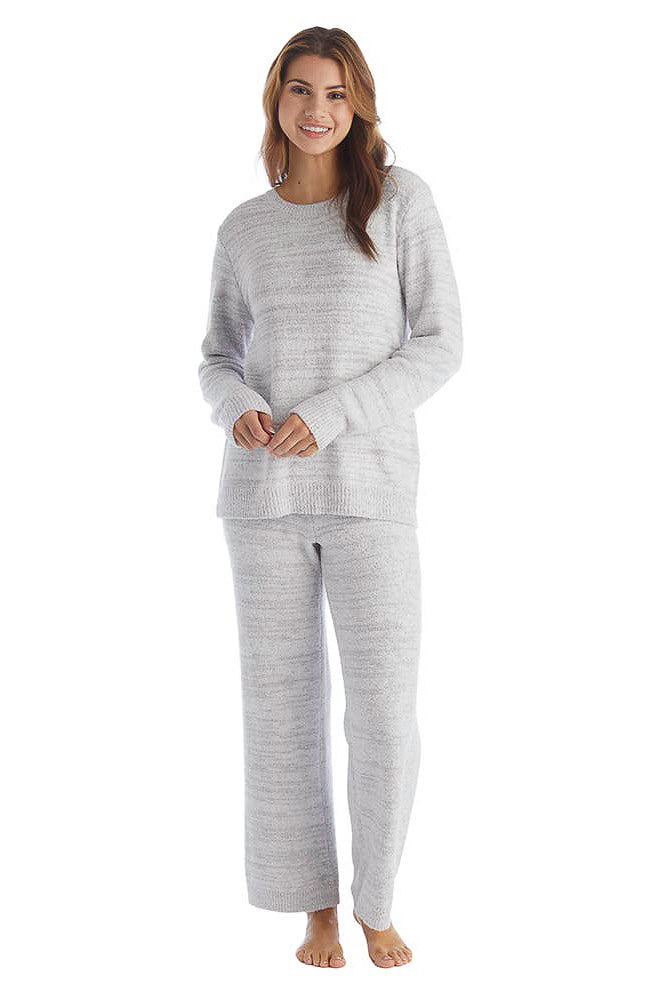 Softies Dream Jersey Crew Neck Lounge Set, Black, S at  Women's  Clothing store