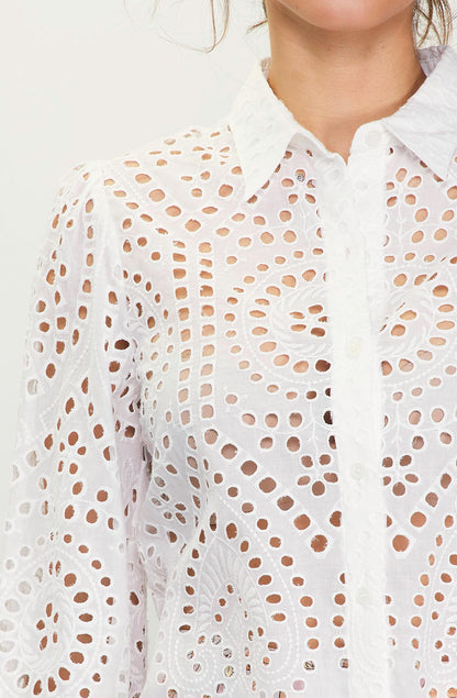THE KYLIE EYELET BLOUSE