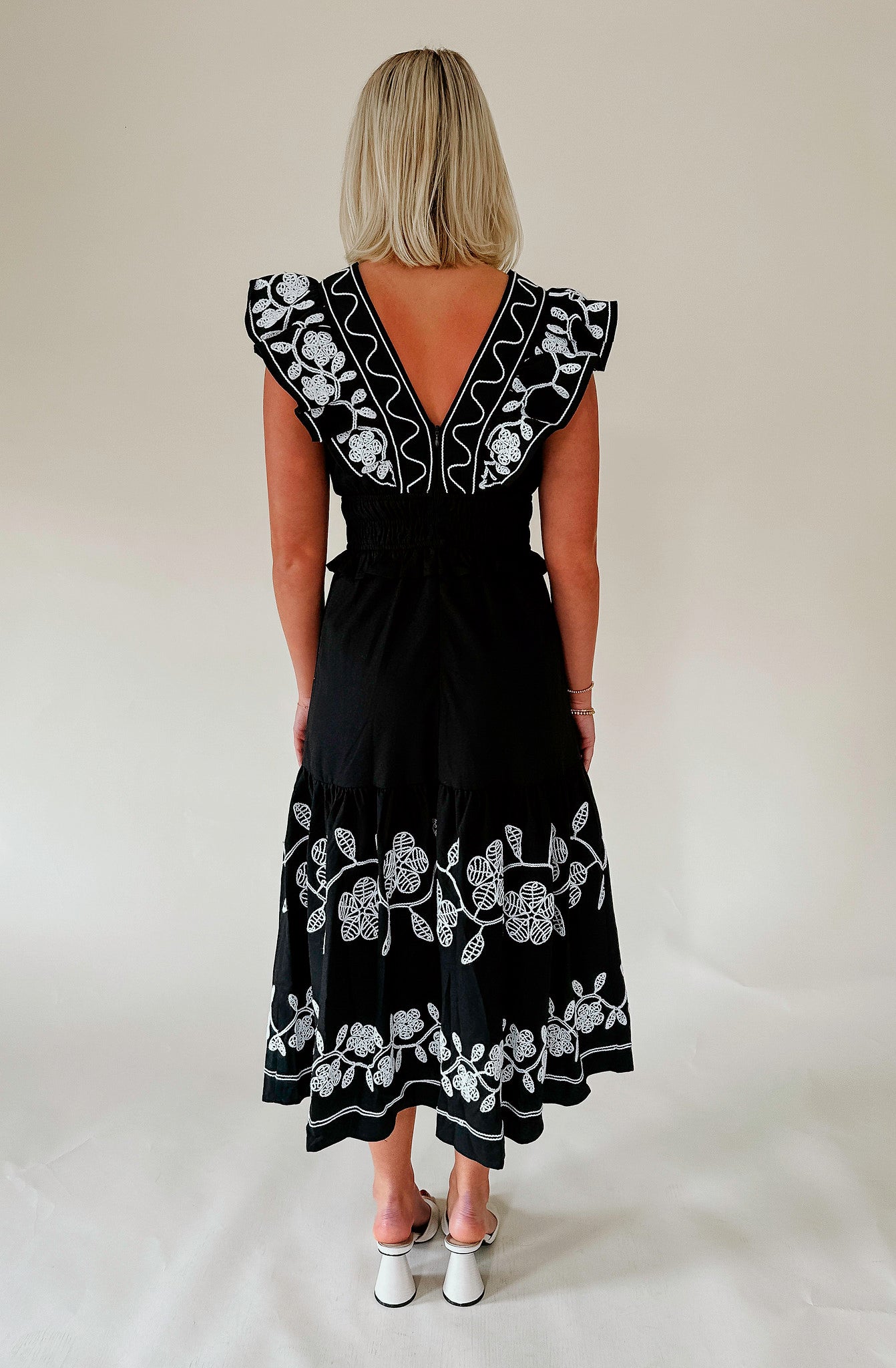 THE ANNA EMBROIDERED DRESS