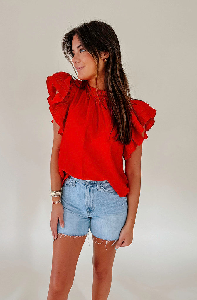 RED-Y FOR IT BLOUSE