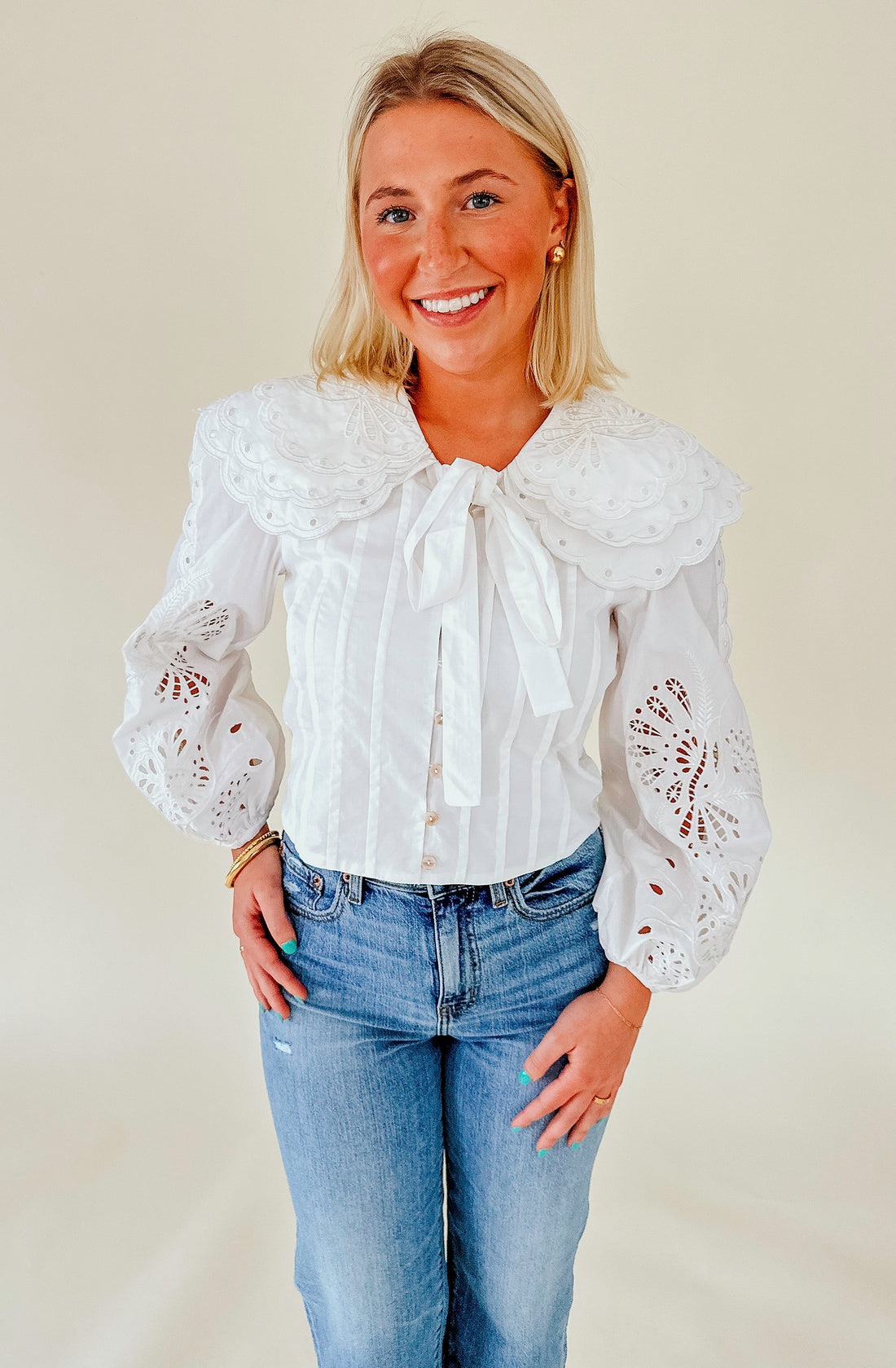THE CASSANDRA COLLARED BLOUSE