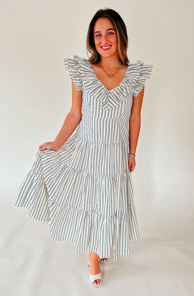 TALE AS OLD AS TIME STRIPED MAXI