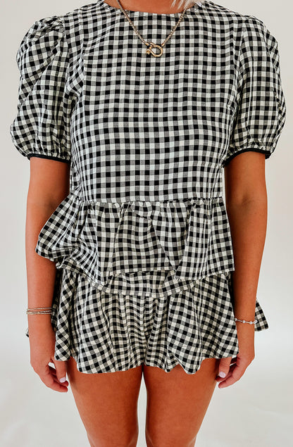 PLAID REPUTATION BLOUSE