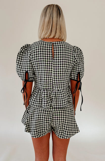 PLAID REPUTATION BLOUSE