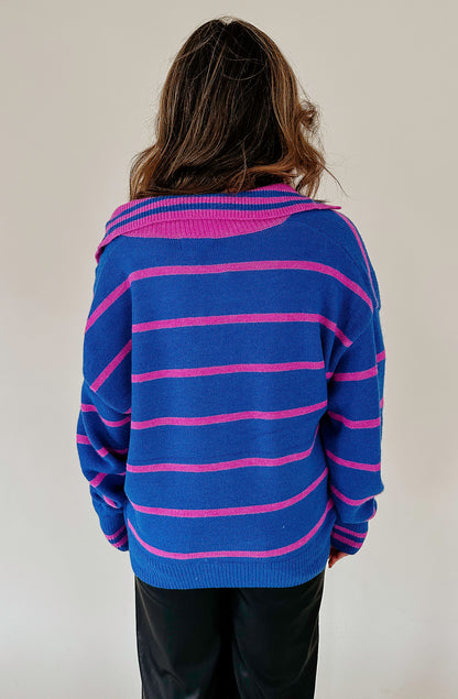 NO BLUES TODAY STRIPE SWEATER