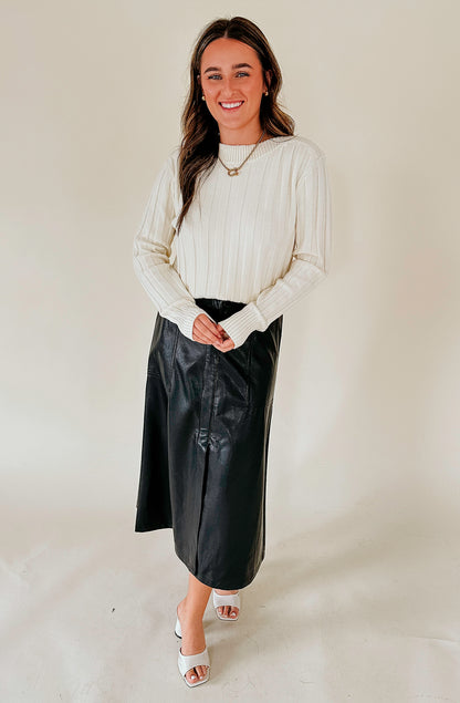 MADYSON  FAUX LEATHER SKIRT