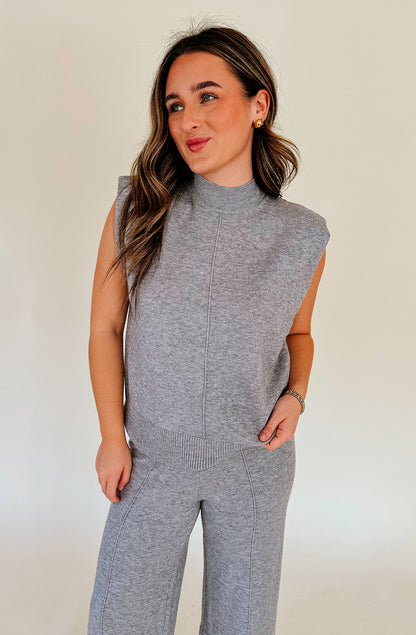 THE RILEY SLEEVELESS SWEATER TOP