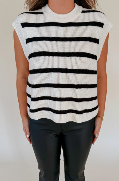 ALWAYS ON THE GO STRIPE SWEATER