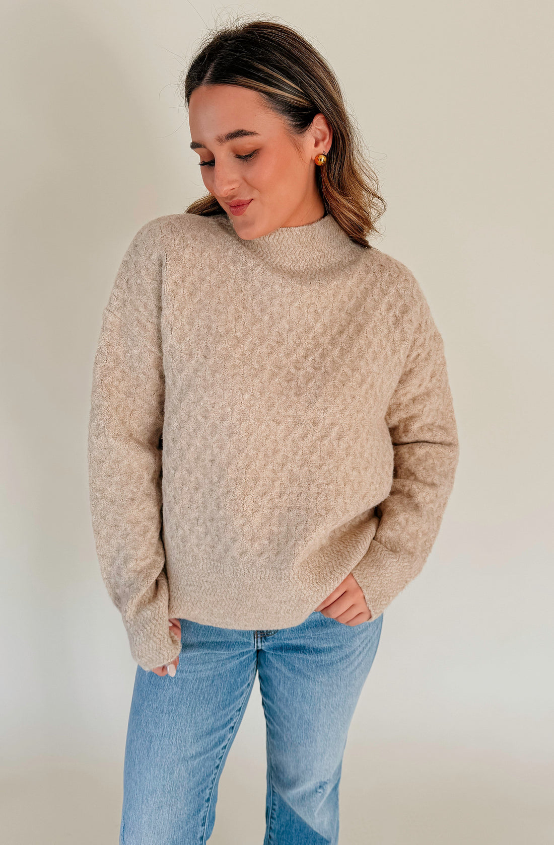 STICK SEASON TEXTURED SWEATER