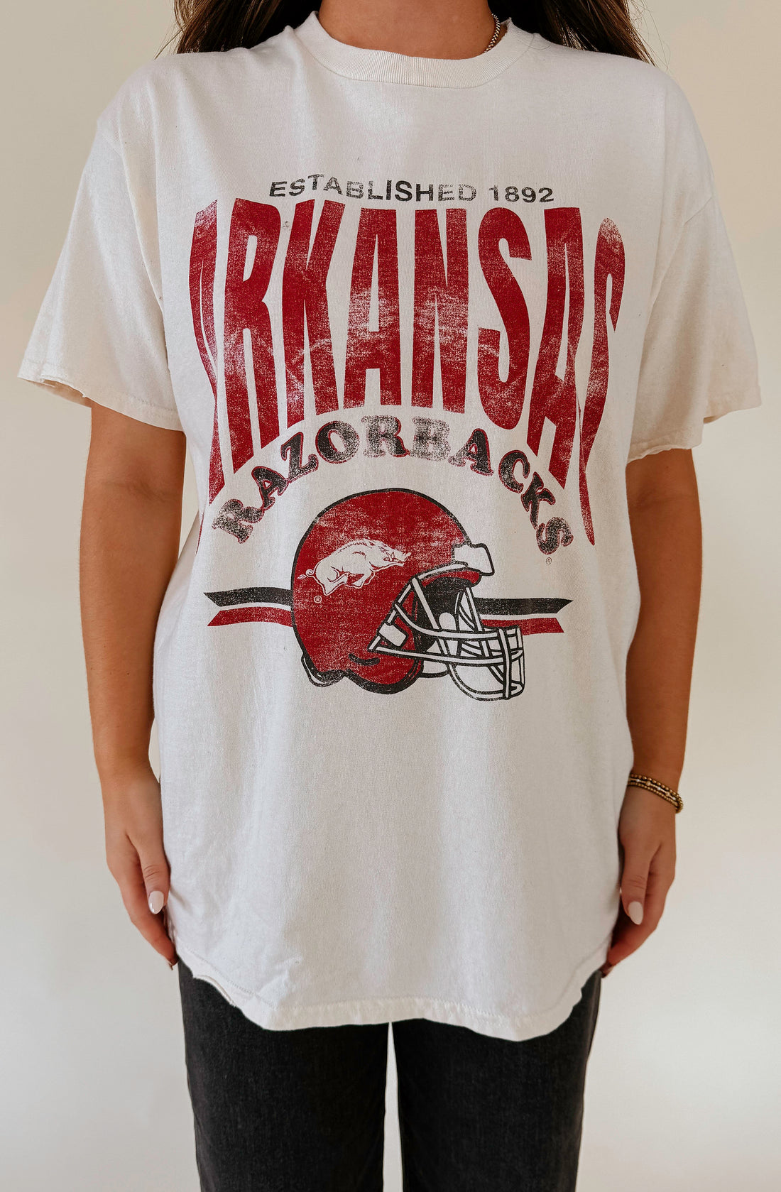 ARKANSAS HELMET OVERSIZED VINTAGE TEE