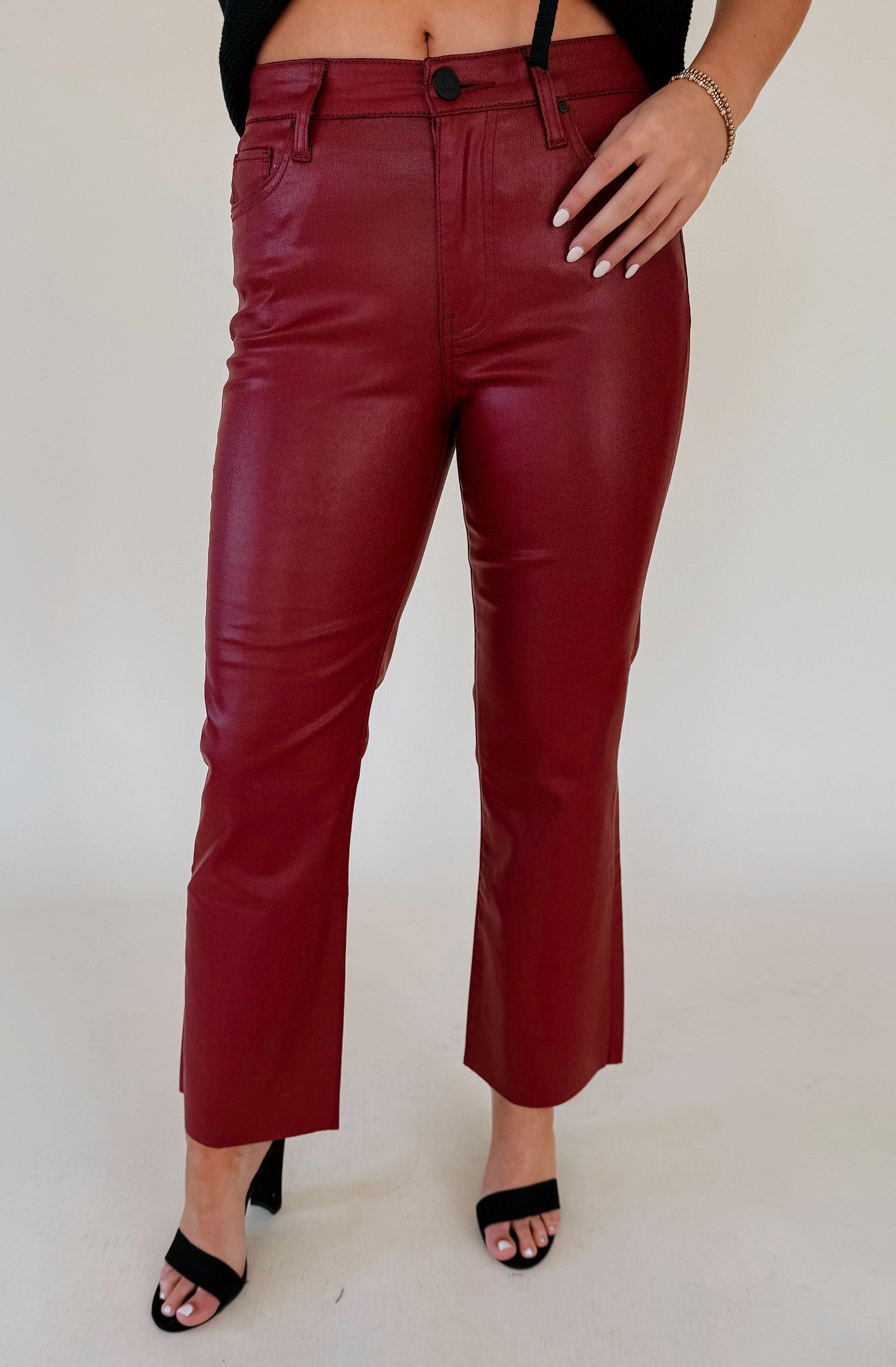 KUT KELSEY HIGH RISE ANKLE FLARE PANT