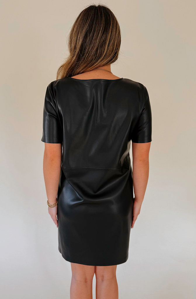 Z SUPPLY LONDON FAUX LEATHER DRESS