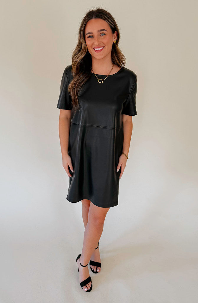 Z SUPPLY LONDON FAUX LEATHER DRESS