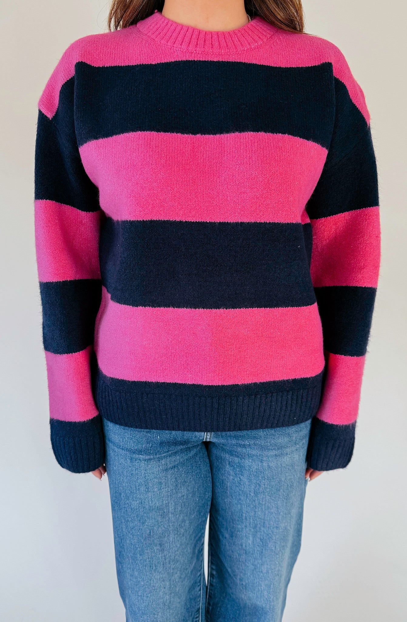 FOREVER YOURS STRIPED SWEATER