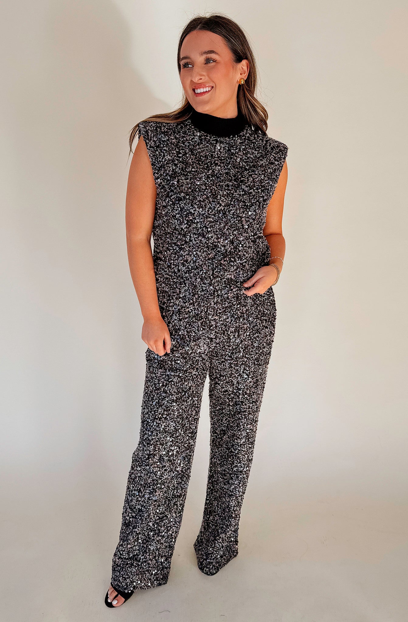 SEEING STARS TWEED BOUCLE SEQUIN PANTS