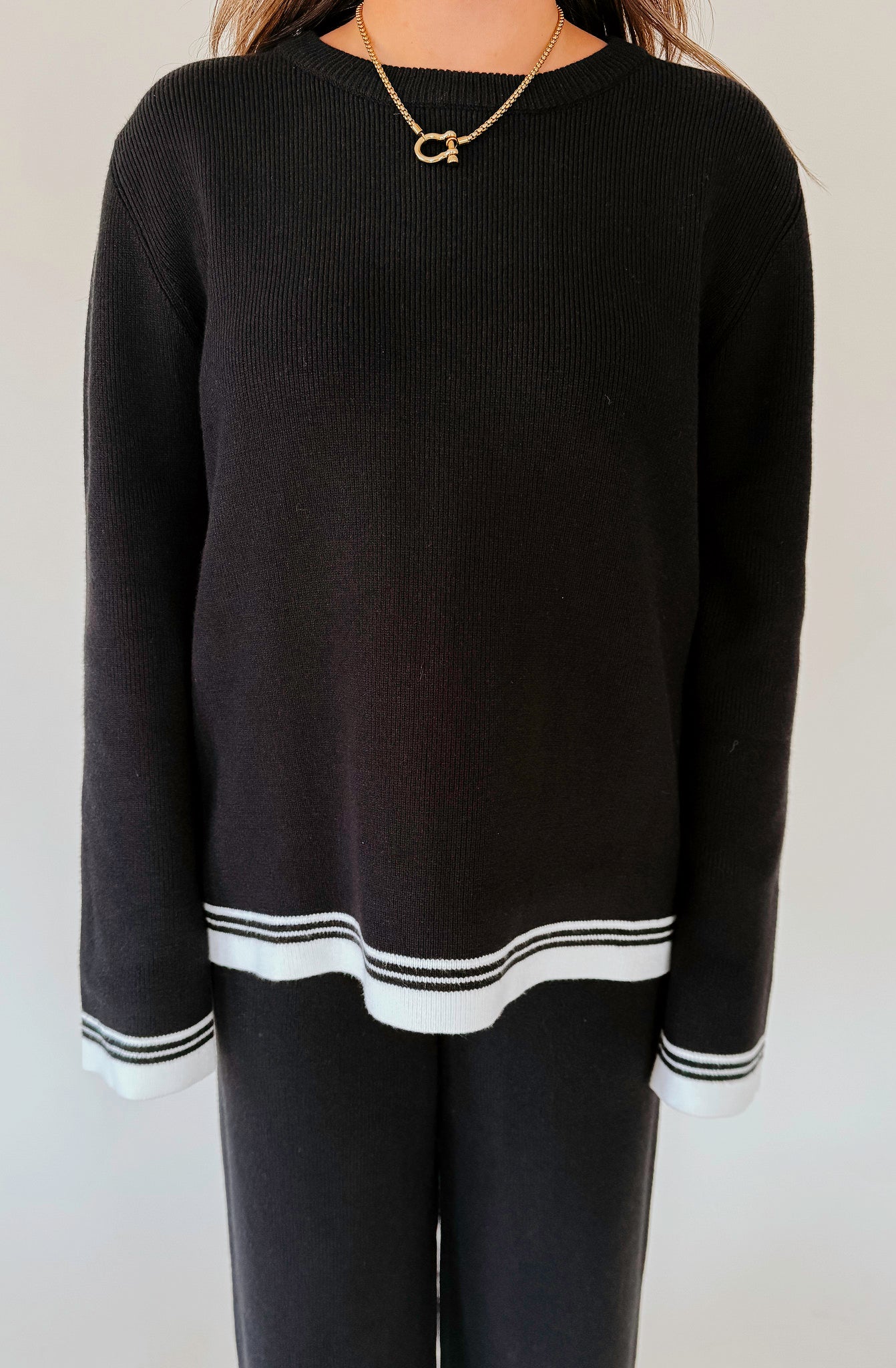 JUST A PHASE CONTRAST SWEATER