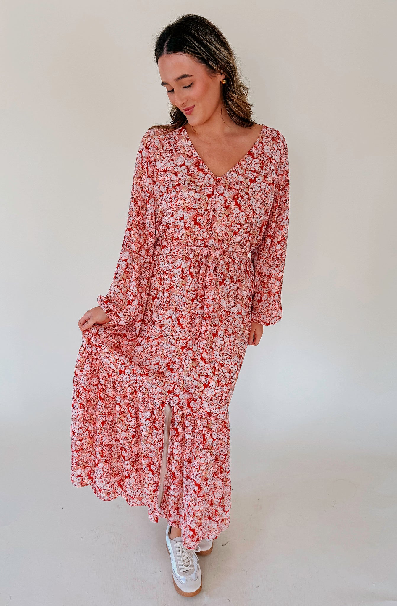 Z SUPPLY DELLA FLORAL PRINT MAXI  DRESS