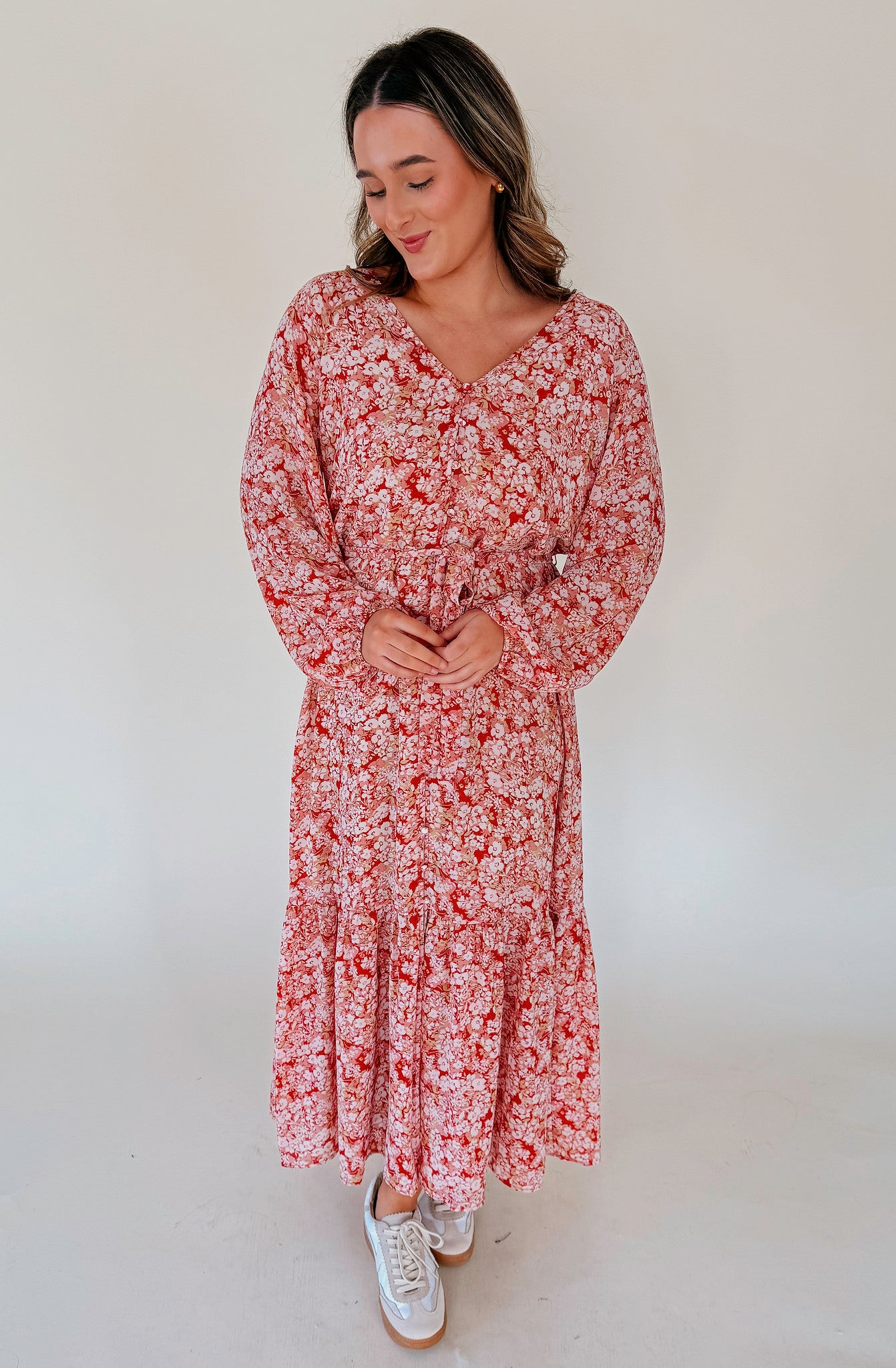 Z SUPPLY DELLA FLORAL PRINT MAXI  DRESS