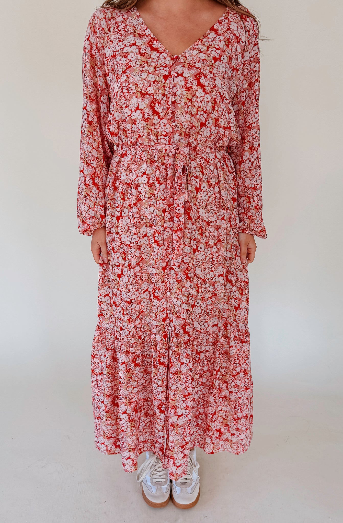 Z SUPPLY DELLA FLORAL PRINT MAXI  DRESS