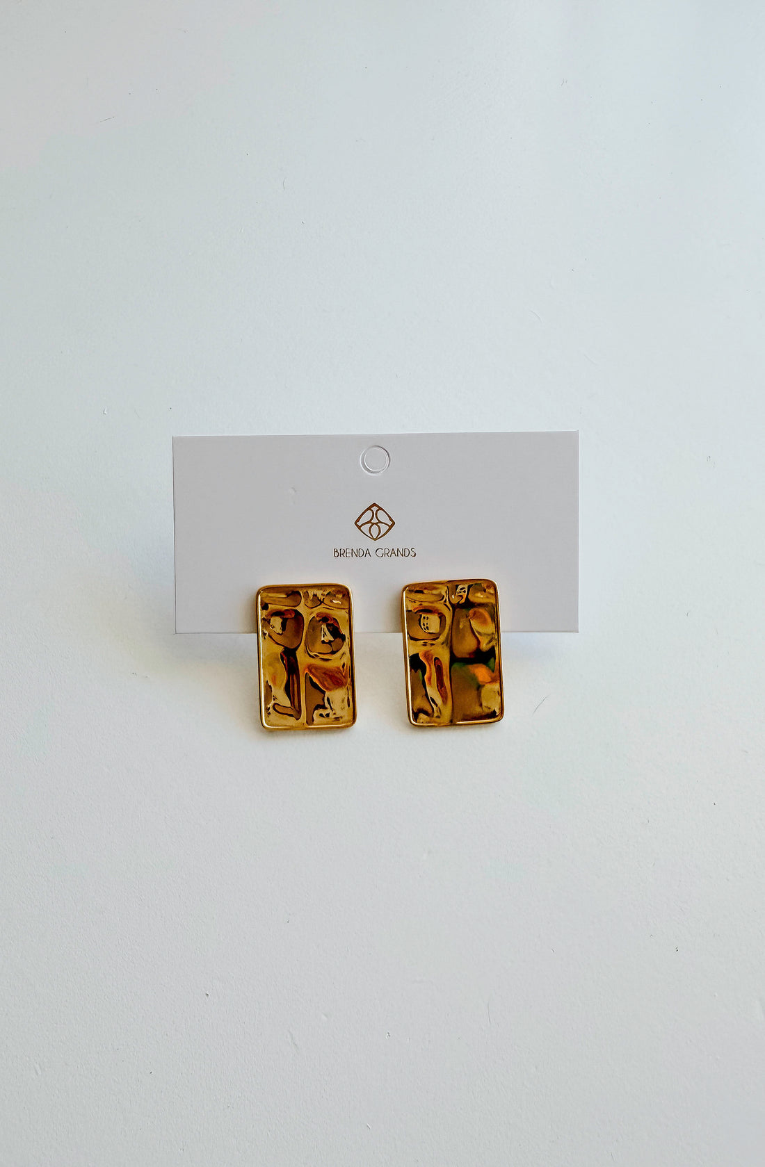 BRENDA GRANDS STATEMENT RECTANGULAR STUDS