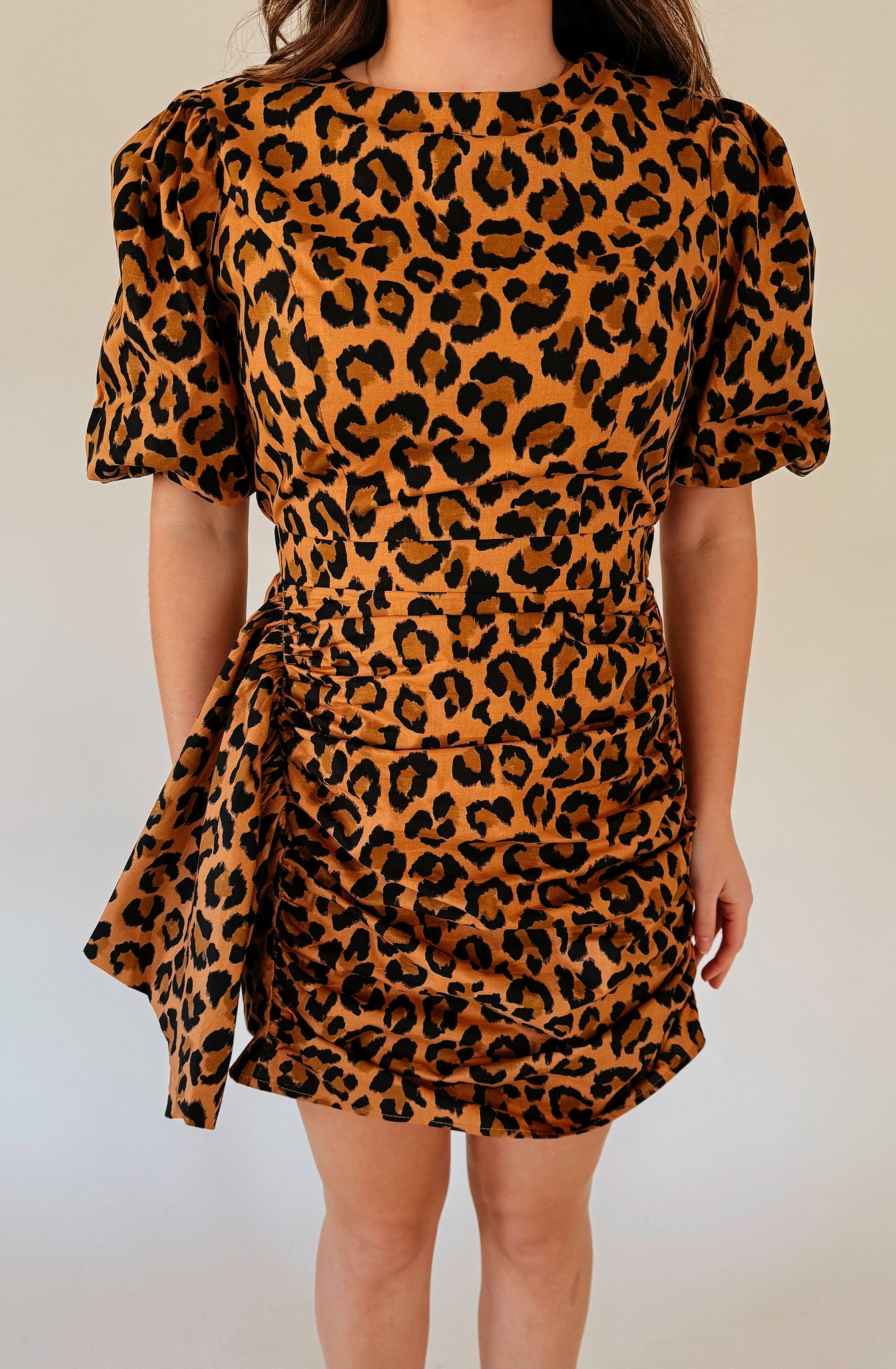 BEEN THERE TOO LEOPARD MINI DRESS