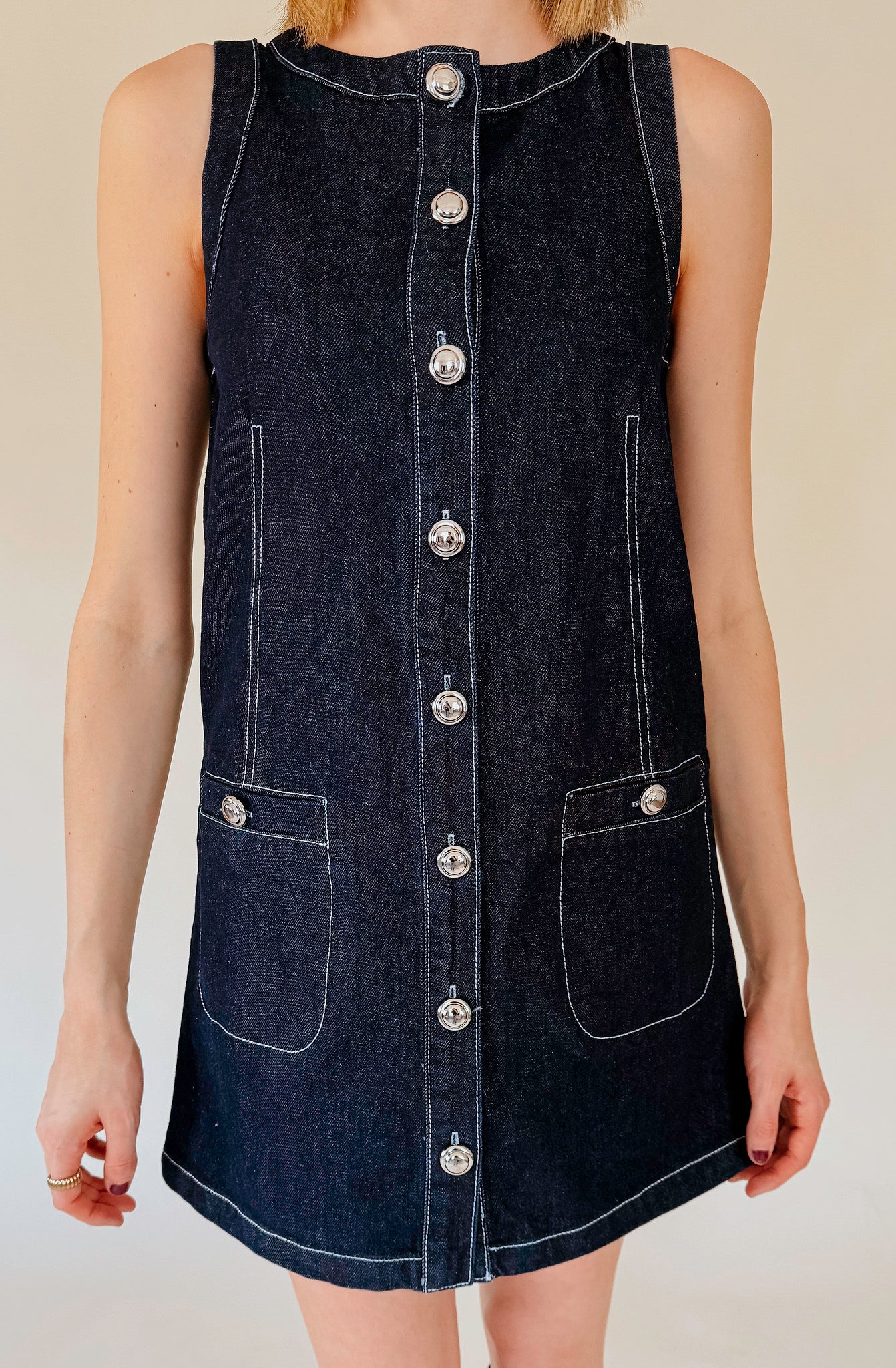 DENIM ON DENIM MINI DRESS