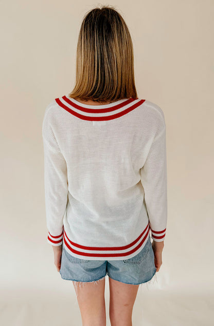 BASES LOADED VARSITY SWEATER