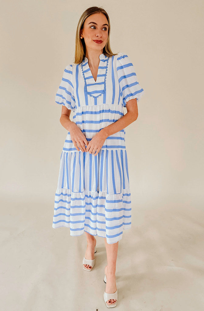 WAVE AFTER WAVE STRIPED DRESS