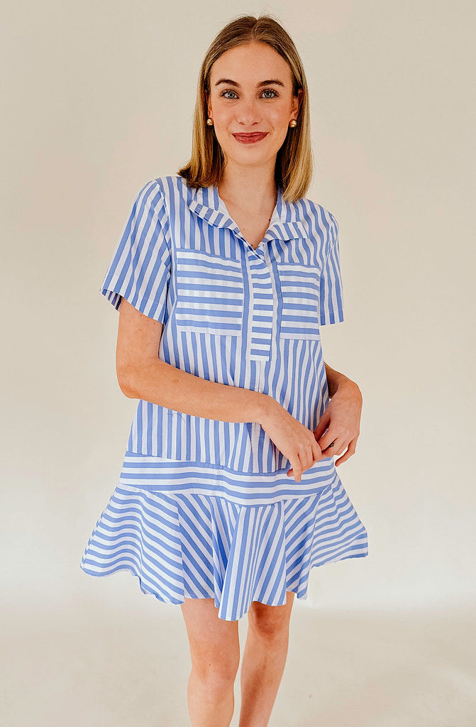 OUT OF OFFICE STRIPED DRESS