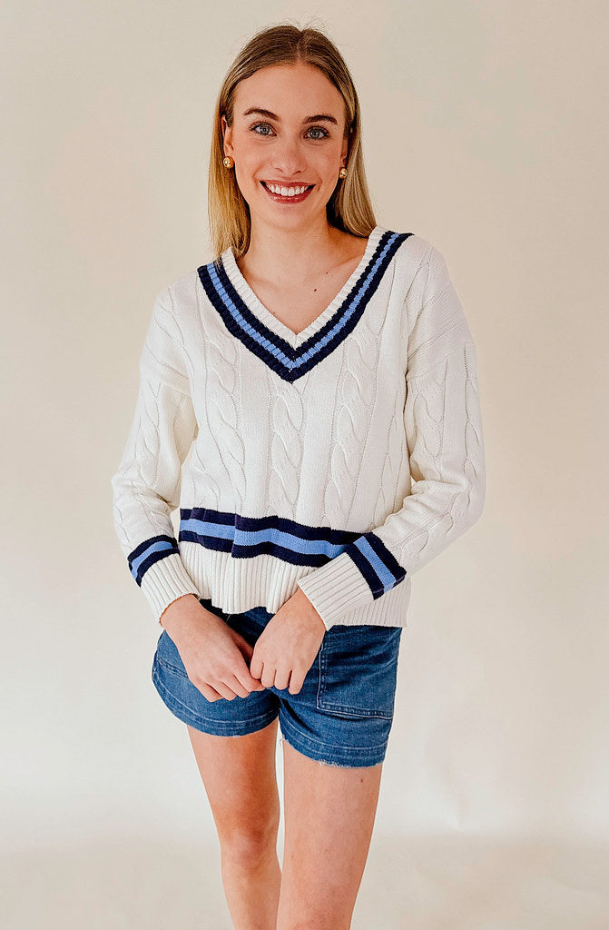 THE BLAIR VARSITY STRIPED SWEATER