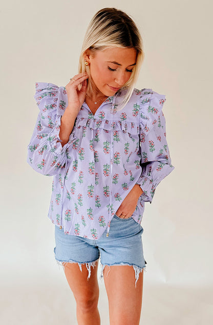 SPRING BLOOMS FLORAL BLOUSE