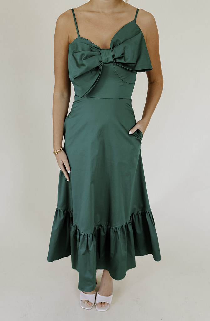 EMERALD CITY BOW FRONT DRESS