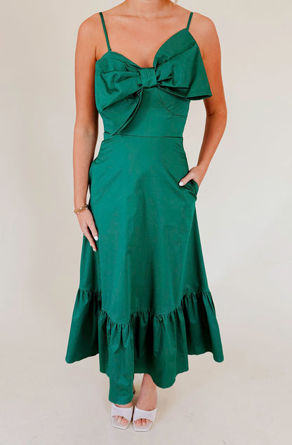 EMERALD CITY BOW FRONT DRESS