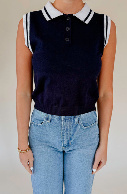 COLLAR LATER SWEATER TANK