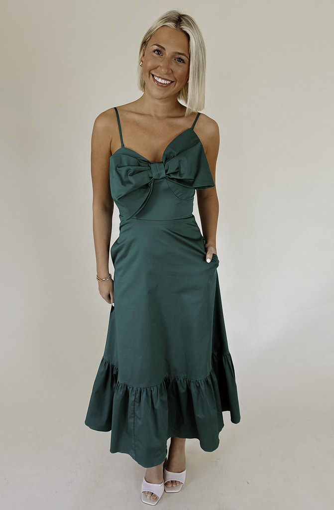 EMERALD CITY BOW FRONT DRESS