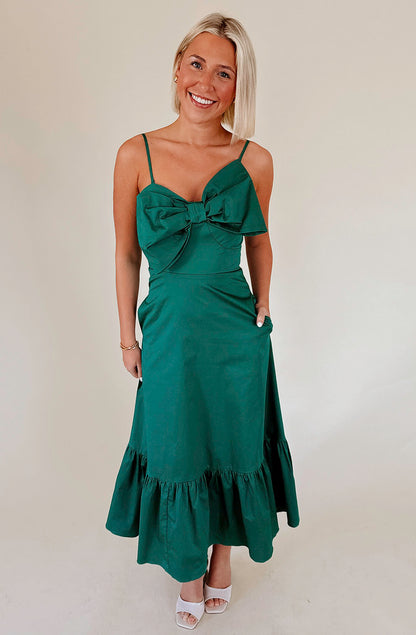 EMERALD CITY BOW FRONT DRESS