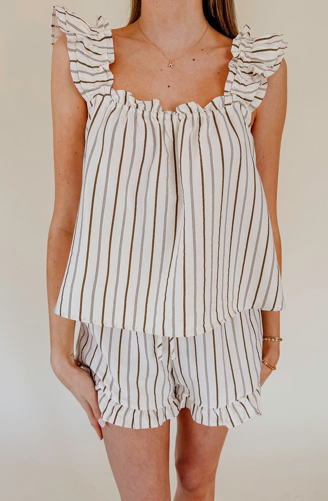 BEACHSIDE COFFEE STRIPED SET