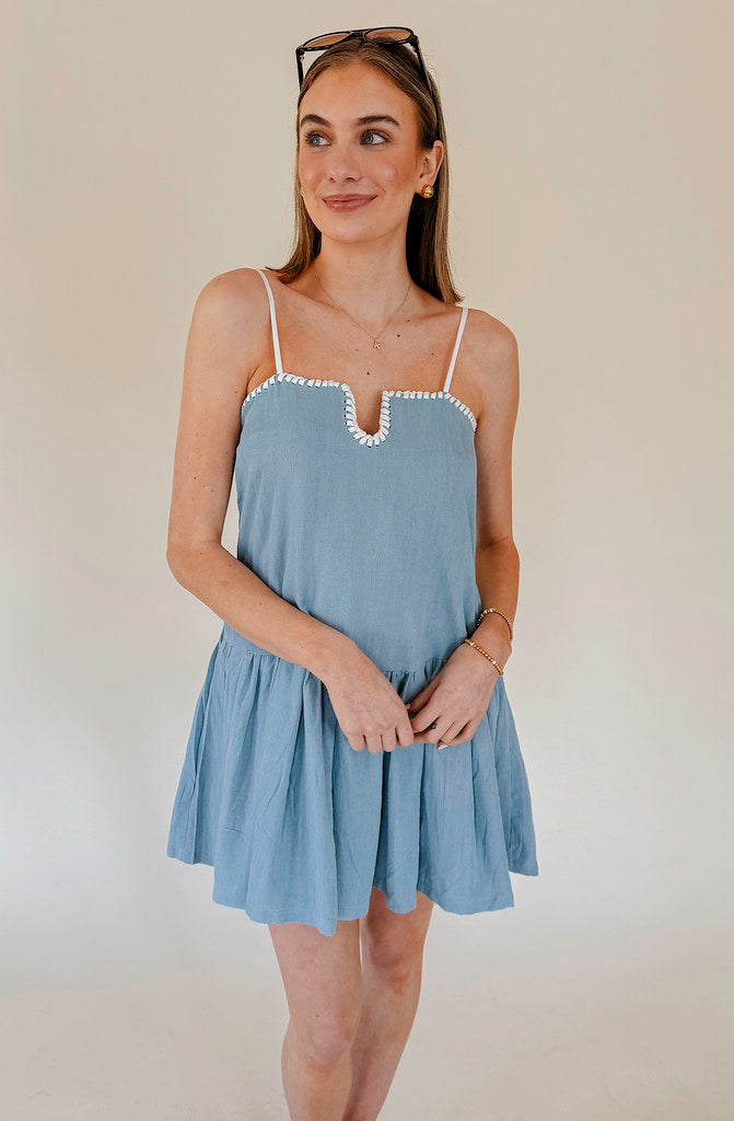 THE SANTORINI DRESS IN BLUE