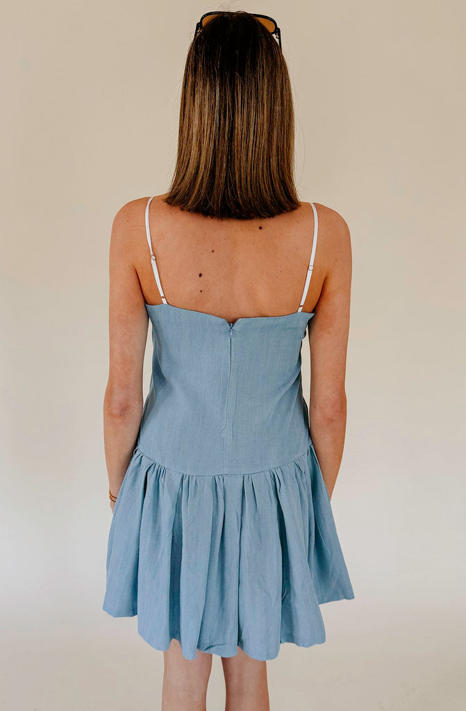 THE SANTORINI DRESS IN BLUE