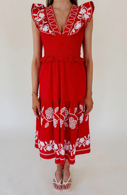 SWEET ESCAPE EMBROIDERED DRESS