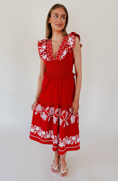 SWEET ESCAPE EMBROIDERED DRESS