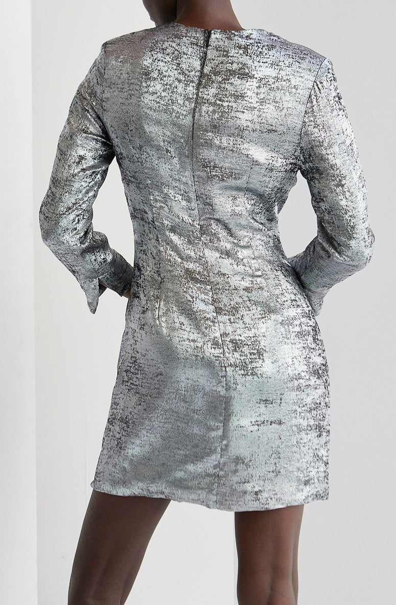 pewter cocktail dress