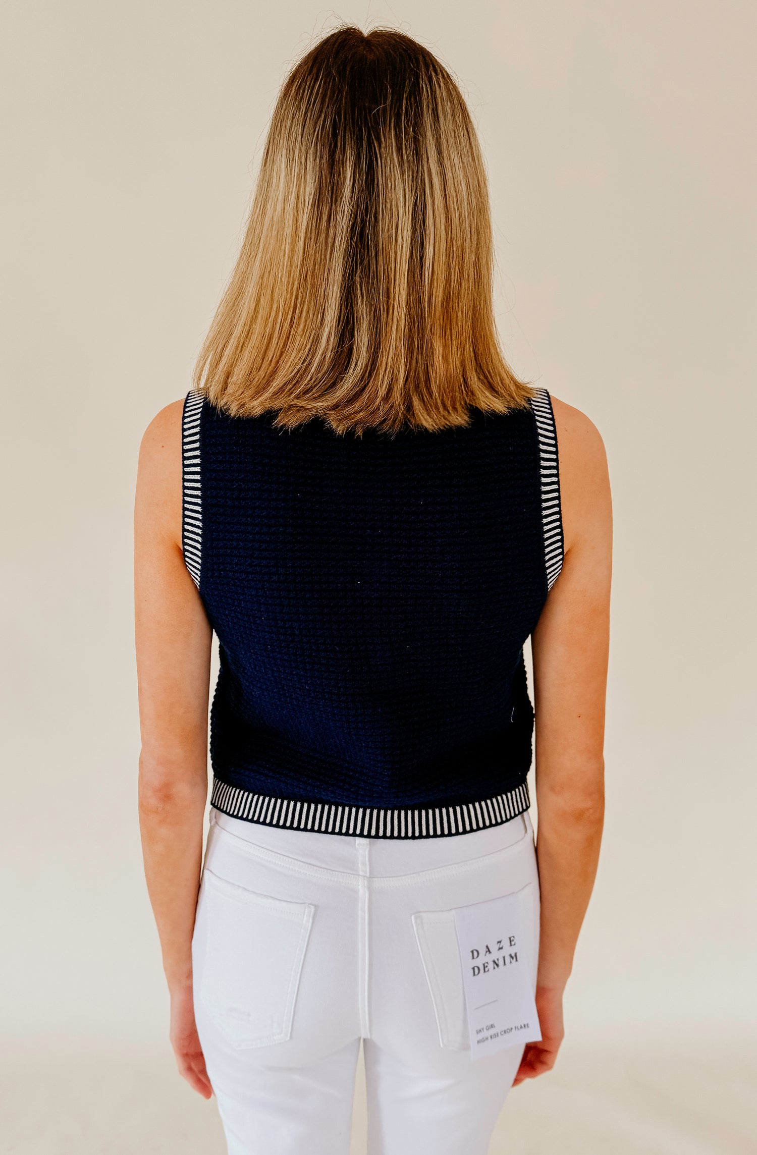 SAIL AWAY BUTTONED SWEATER VEST