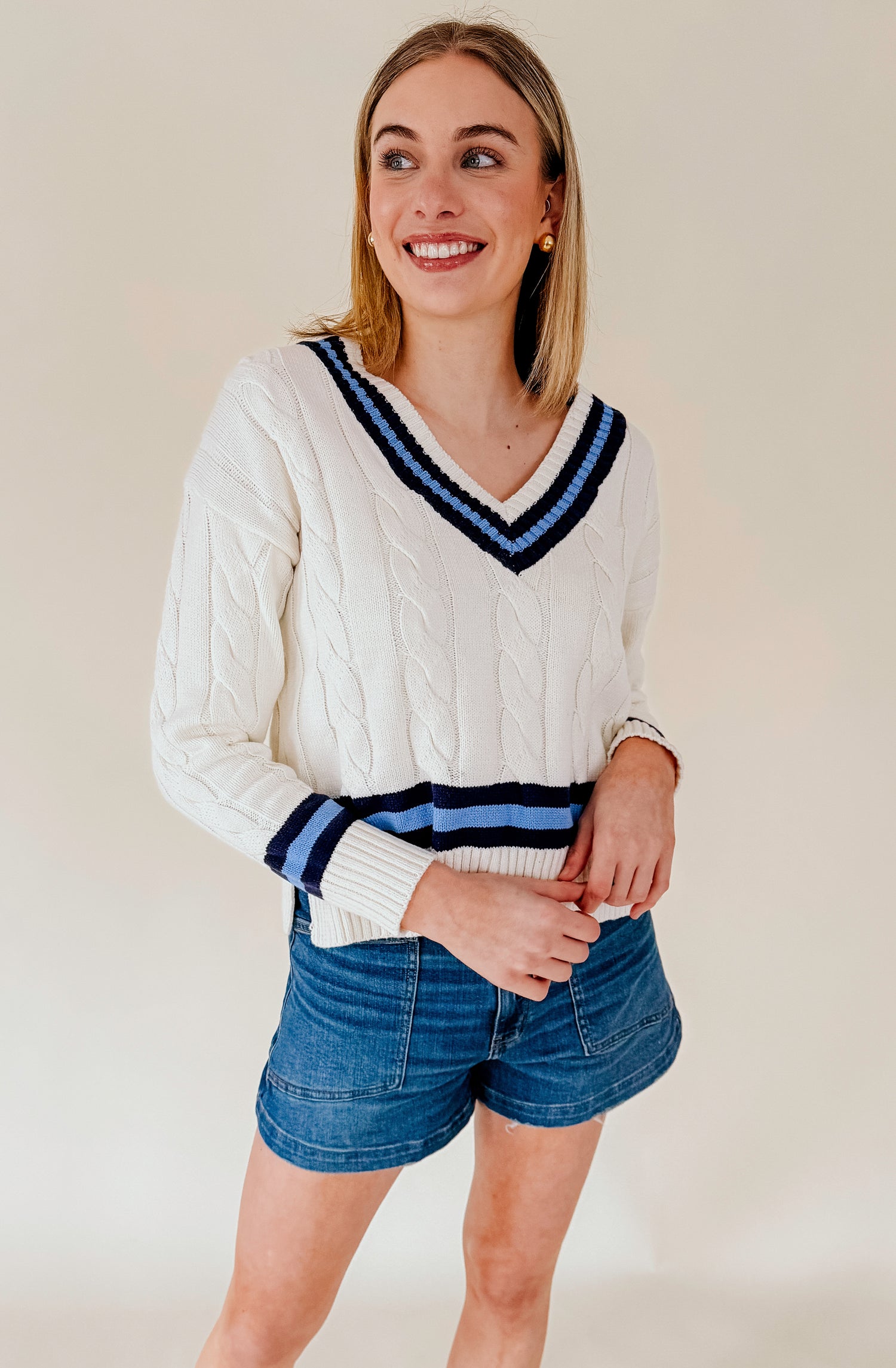 THE BLAIR VARSITY STRIPED SWEATER