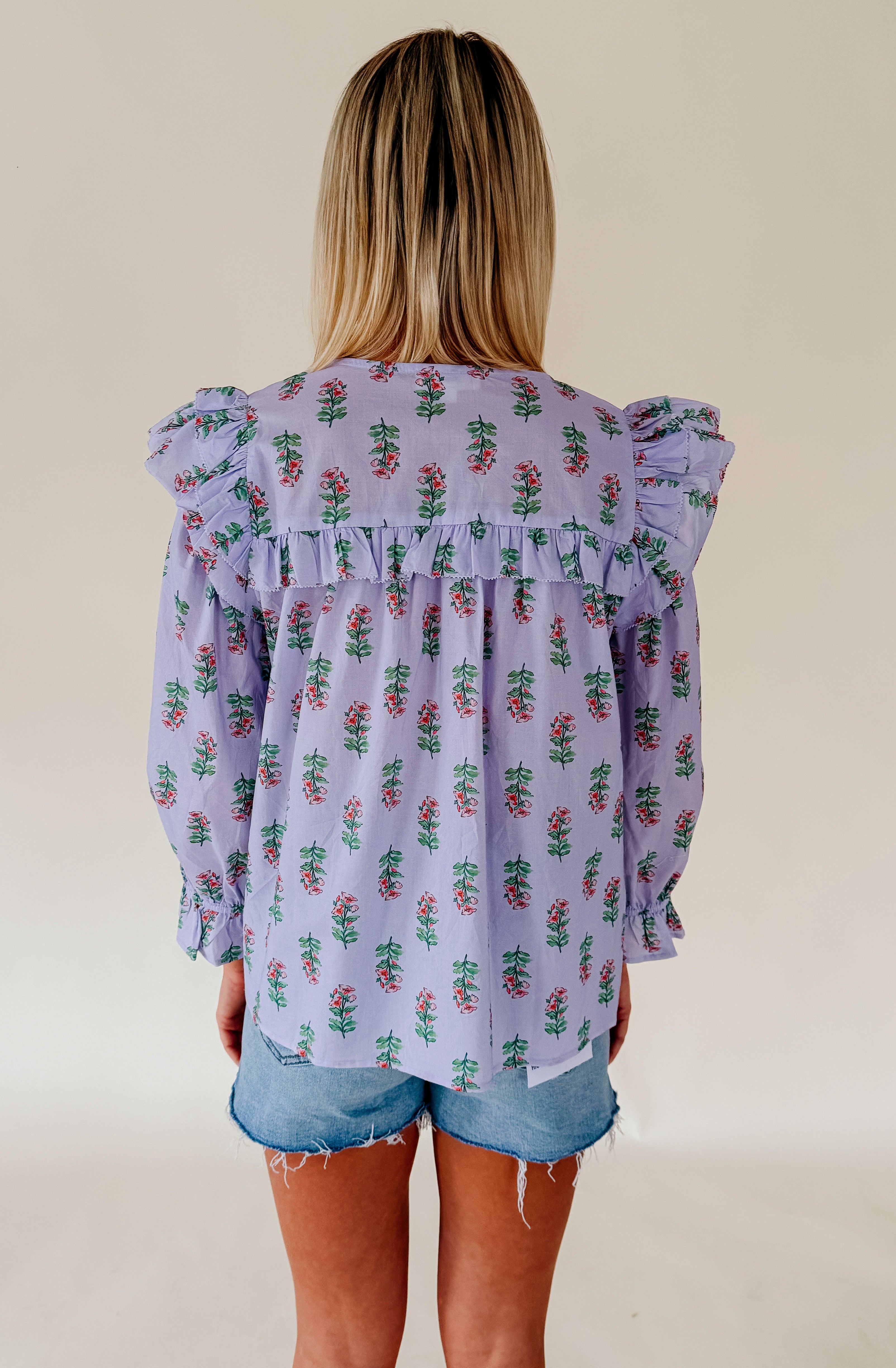 SPRING BLOOMS FLORAL BLOUSE