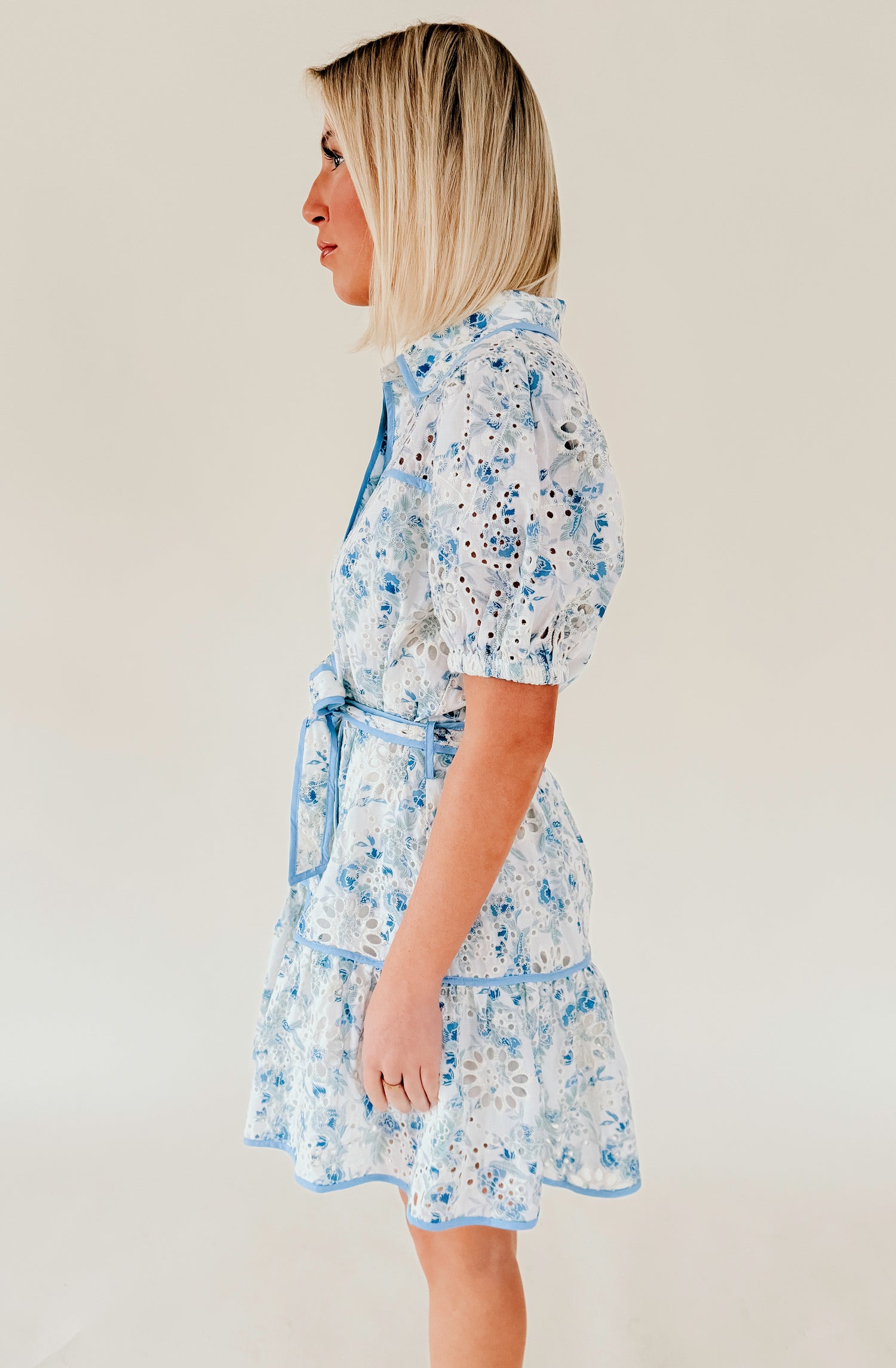 OFF TO THE RACES EYELET DRESS