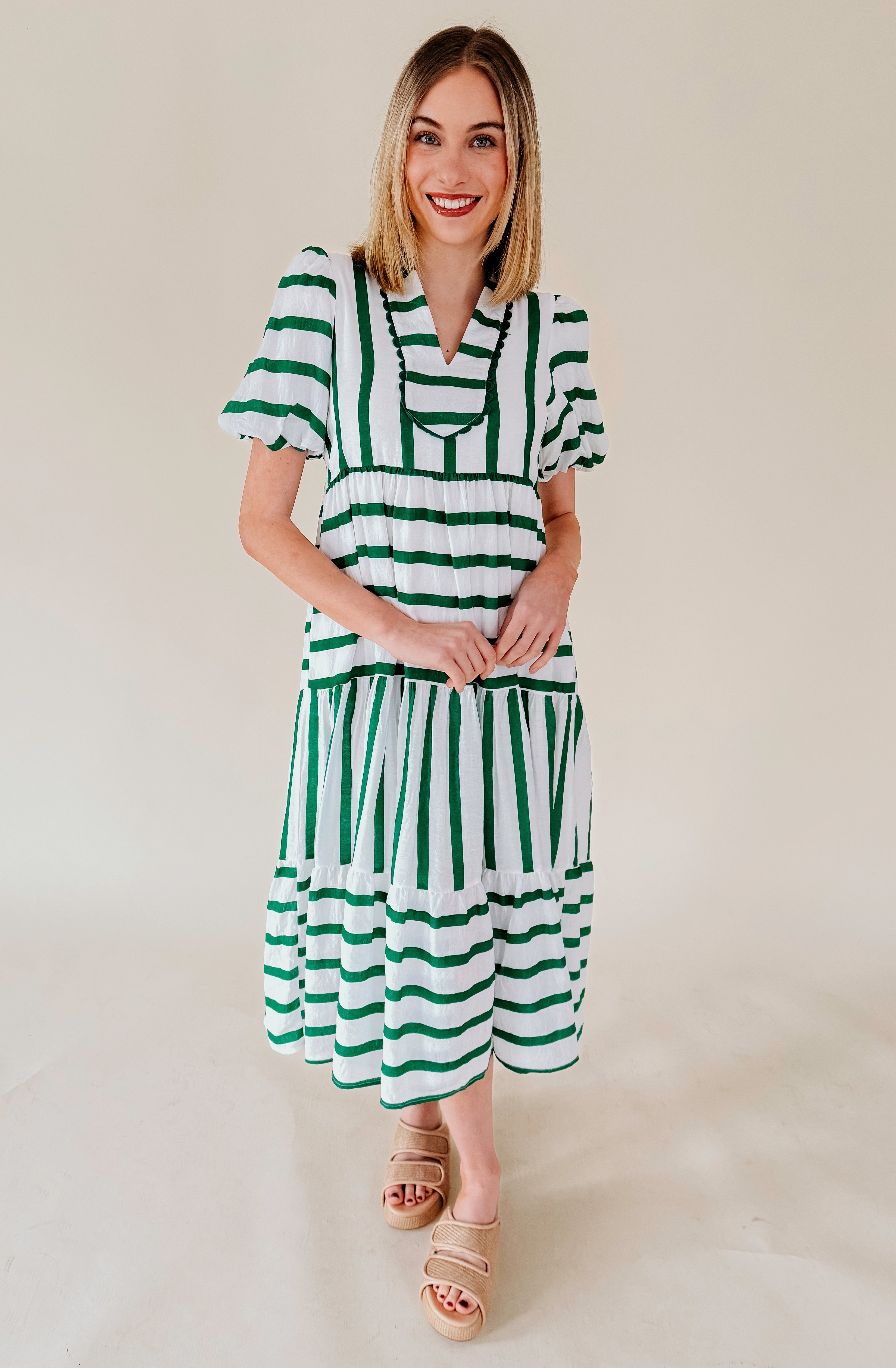 WAVE AFTER WAVE STRIPED DRESS