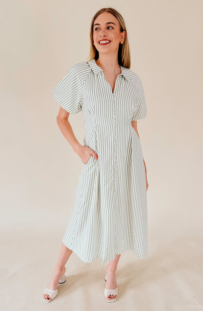 OFFICE TO HAPPY HOUR STRIPED DRESS