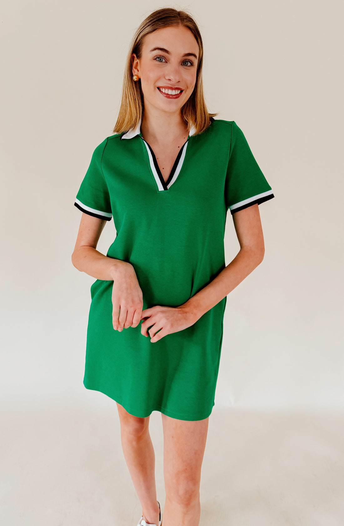 ON THE GREENS COLLARED DRESS