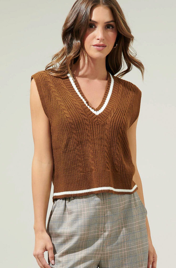 THE AMBER V NECK SWEATER VEST